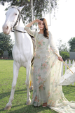Organza Printed Stitched Saree SSA807OW