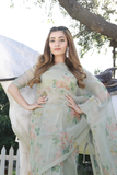 Organza Printed Stitched Saree SSA807OW (D)